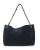 Tory Burch Black Suede Tote Bag