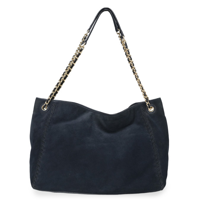 Tory Burch Black Suede Tote Bag