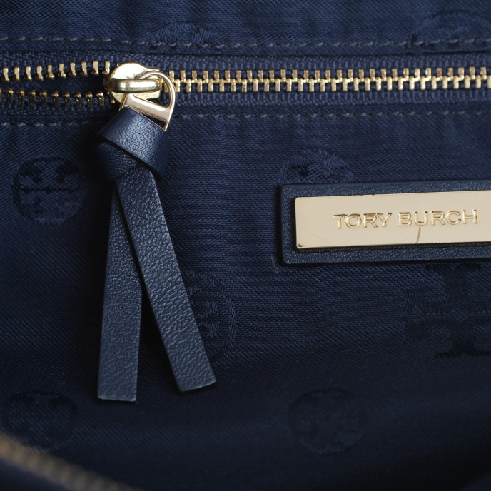 Tory Burch Black Suede Tote Bag