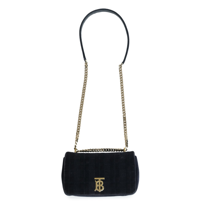 Burberry Black Lola Velvet Crossbody Bag