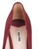 Miu MIu Maroon Suede Peep Toe Pumps