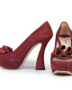 Miu MIu Maroon Suede Peep Toe Pumps