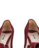 Miu MIu Maroon Suede Peep Toe Pumps