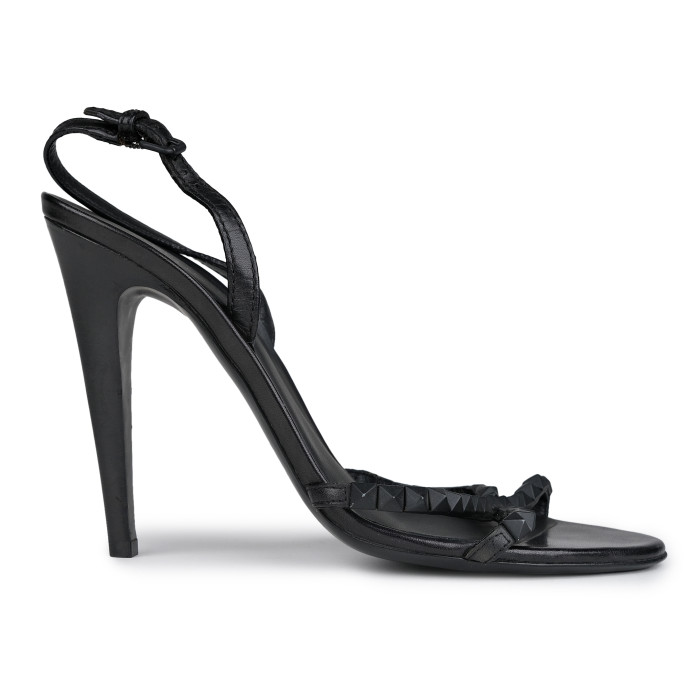 Bottega Veneta Black Leather Sandals Size 39.5