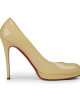 Christian Louboutin Cream Patent Leather Simple Pumps Size 41