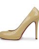 Christian Louboutin Cream Patent Leather Simple Pumps Size 41