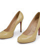 Christian Louboutin Cream Patent Leather Simple Pumps Size 41