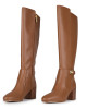 Michael Kors Brown Faux Leather Carmen Boots Size 5M