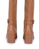 Michael Kors Brown Faux Leather Carmen Boots Size 5M