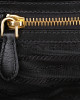 Prada Black Nappa Gaufre Leather Clutch Bag