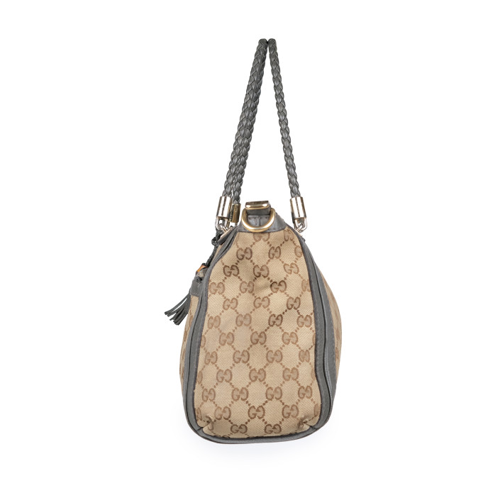 Gucci Brown/Beige Canvas Shoulder Bag