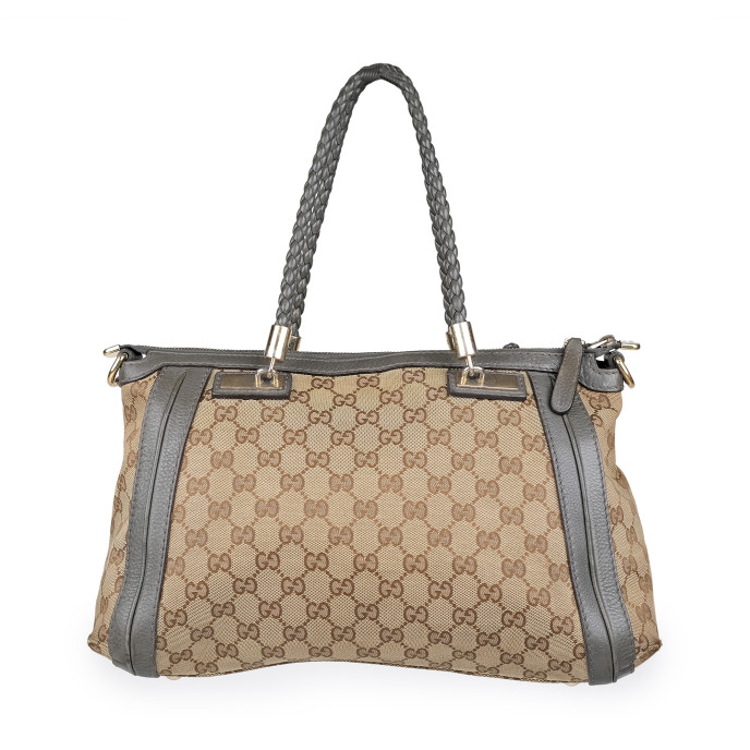 Gucci Brown/Beige Canvas Shoulder Bag