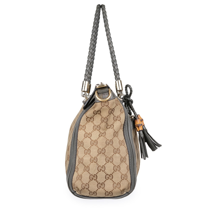 Gucci Brown/Beige Canvas Shoulder Bag