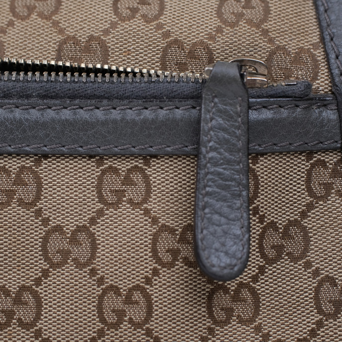 Gucci Brown/Beige Canvas Shoulder Bag