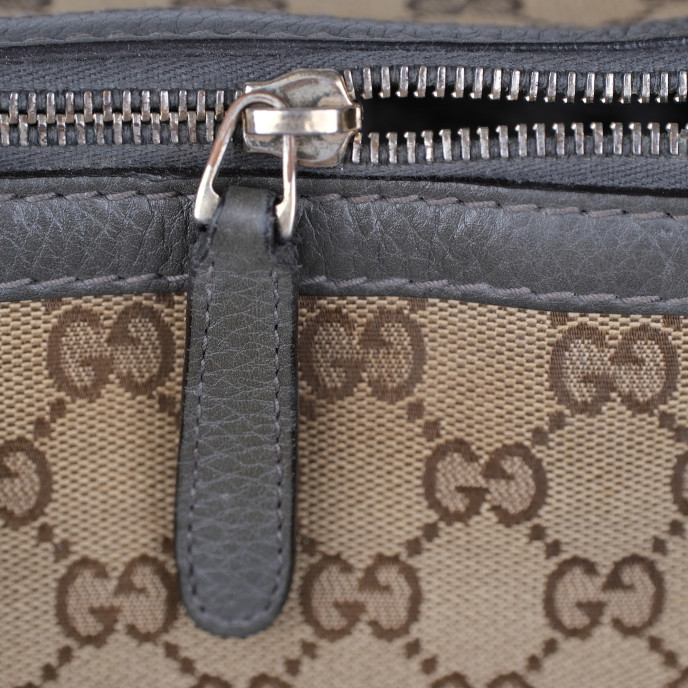 Gucci Brown/Beige Canvas Shoulder Bag