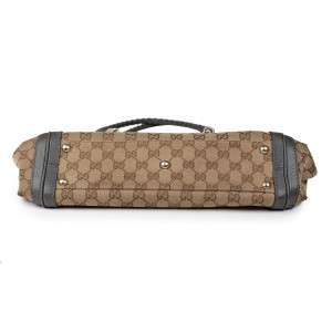 Gucci Brown/Beige Canvas Shoulder Bag