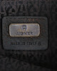 Aigner Grey Leather Logo Buckle Shoulder Flap Bag