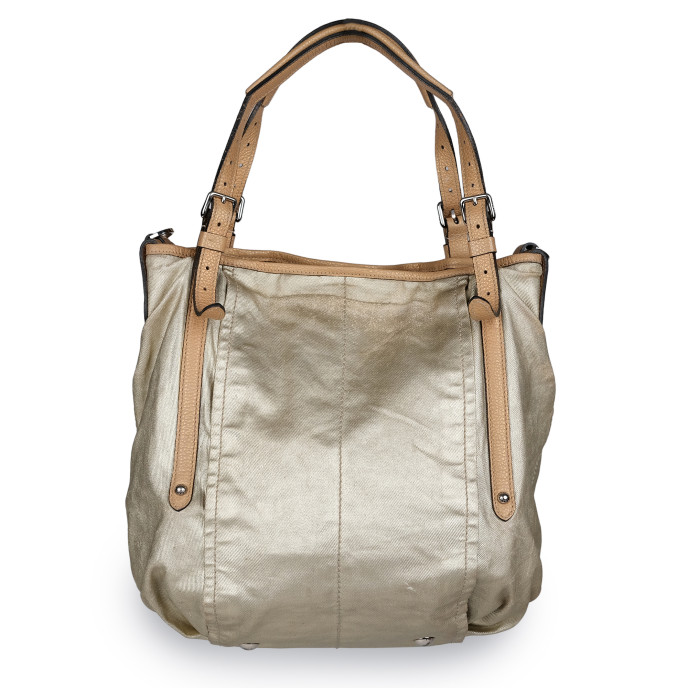 Tod’s Gold Leather G-Line Easy Sacca Tote Bag