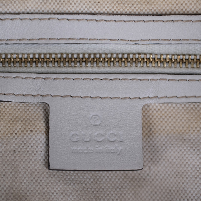 Gucci Off White Guccisima Leather Mayfair Tote