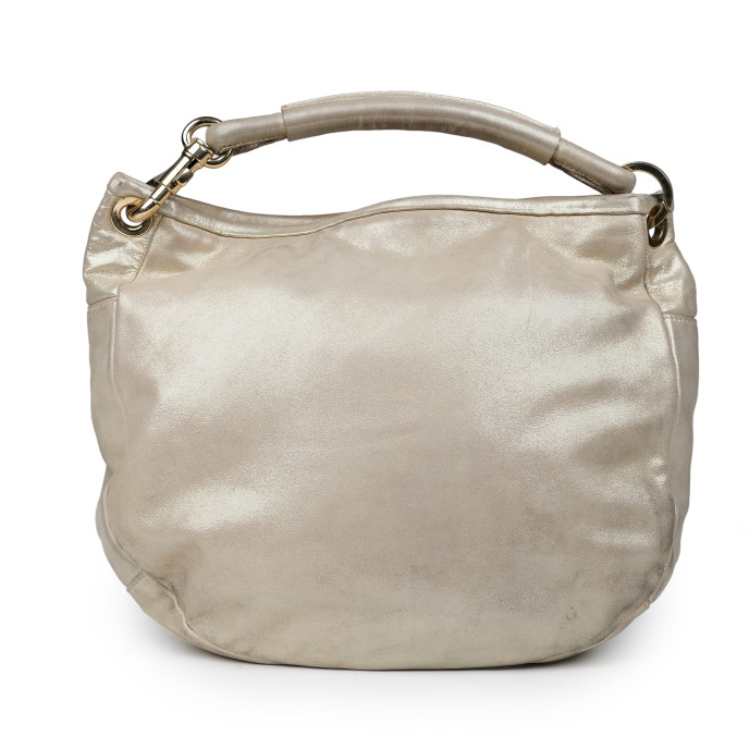 Jimmy Choo Cream Leather Hobo Bag