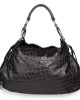 Aigner Black Cros Embossed Leather Bag