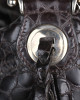 Aigner Black Cros Embossed Leather Bag