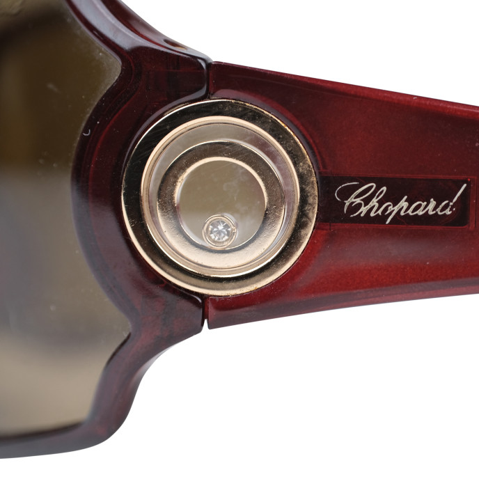 Chopard Brown SCG0125 Shield Sunglasses