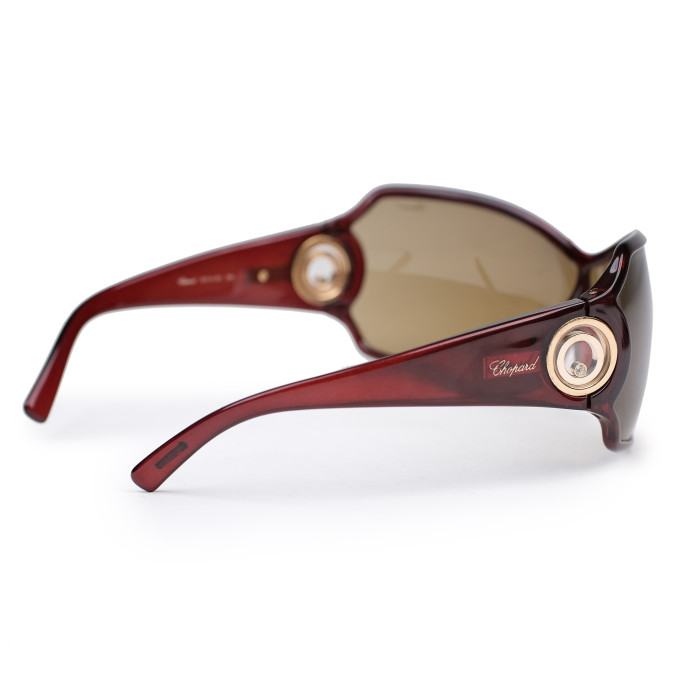 Chopard Brown SCG0125 Shield Sunglasses