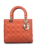 Christian Dior Medium Orange Lady Dior Bag