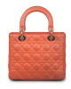 Christian Dior Medium Orange Lady Dior Bag