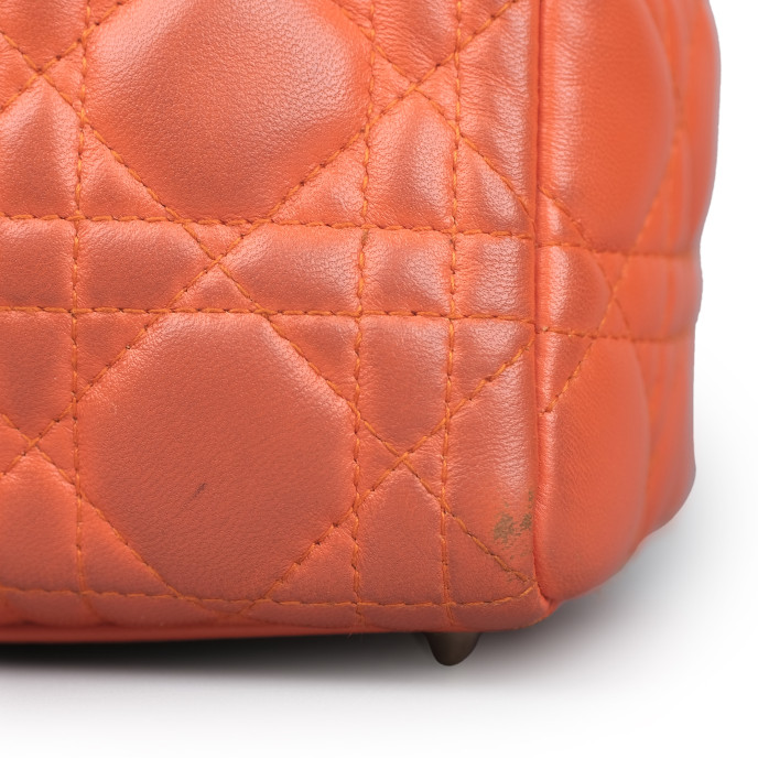 Christian Dior Medium Orange Lady Dior Bag