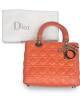 Christian Dior Medium Orange Lady Dior Bag