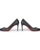 Christian Louboutin Black & Silver Galativi Spikes 85 Heels