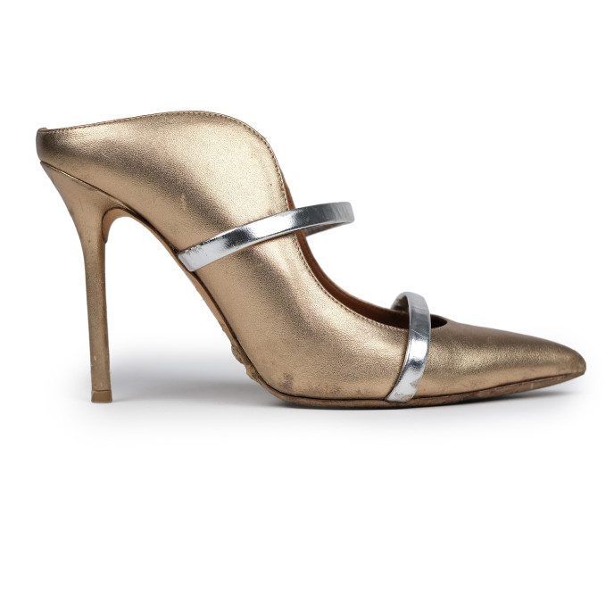 Malone Souliers Gold Silver Heels