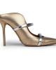 Malone Souliers Gold Silver Heels