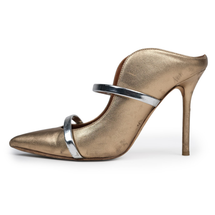 Malone Souliers Gold Silver Heels