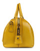 Prada Yellow Saffiano Leather Top Handle Bag