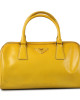 Prada Yellow Saffiano Leather Top Handle Bag