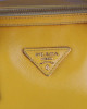 Prada Yellow Saffiano Leather Top Handle Bag