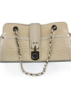 Versace Couture Cream Quilted Patent Leather Shoulder Bag