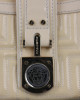 Versace Couture Cream Quilted Patent Leather Shoulder Bag