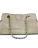 Versace Couture Cream Quilted Patent Leather Shoulder Bag