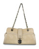 Versace Couture Cream Quilted Patent Leather Shoulder Bag