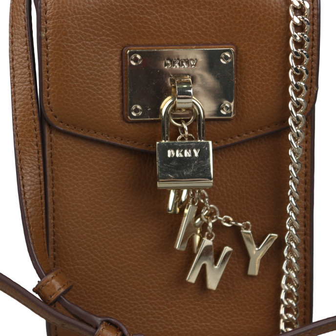 DKNY Brown Textured Crossbody Bag