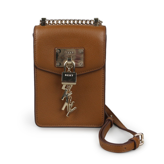 DKNY Brown Textured Crossbody Bag