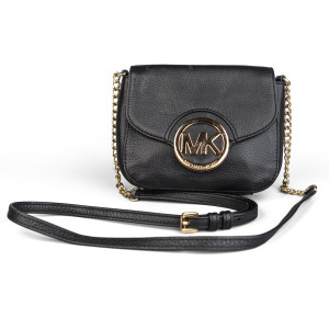 Michael Kors Black Leather Crossbody Bag