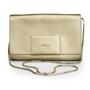 Furla Gold Leather Crossbody Bag