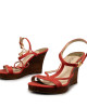 Michael by Michael Kors Red Leather Wedges Size 39