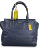 Coach Blue Leather Top Handle Bag