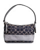 Coach Blue/Silver Signature Denim Shoulder Bag